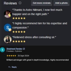 Client review for online astrology consultation with Astro Nilmani